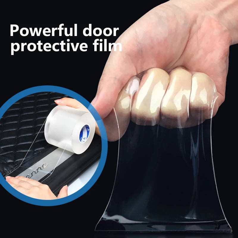 Cửa Xe Ô Tô Bảo Vệ Miếng Dán Chống Trầy Xước Trong Suốt Nano Băng Tự Động Thân Cây Xà Scuff Bảo Vệ Mép Cửa Bảo Vệ