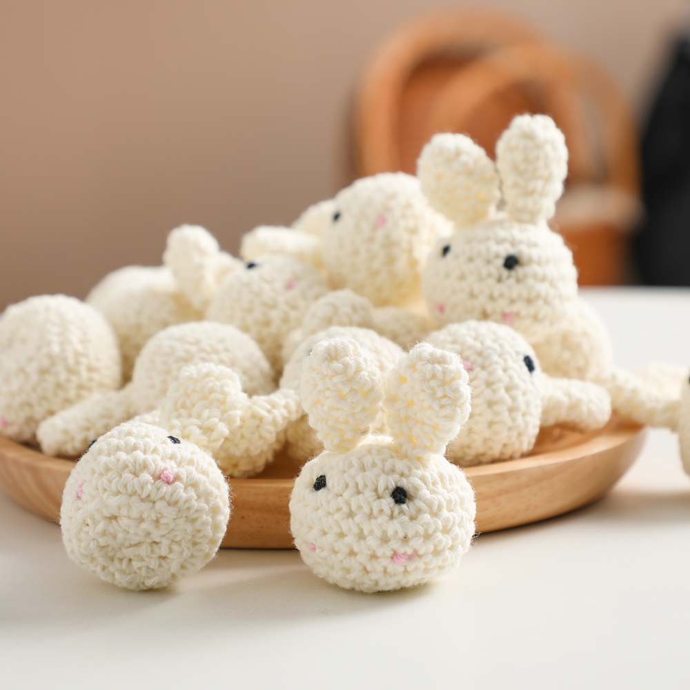 Faisons 5 pièces de perles au Crochet en bois, perles à croquer, bricolage, perles de dentition en bois, bijoux, jouet sensoriel pour berceau, anneau de dentition pour bébé