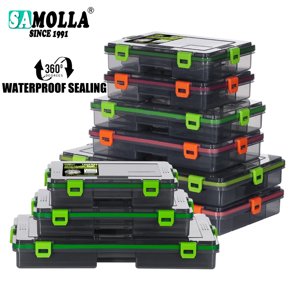 SAMOLLA Angelgerät Wasserdichte Box Köder Lagerung Köder Haken Boxen Köder Container Lagerung Fall Angeln Zubehör