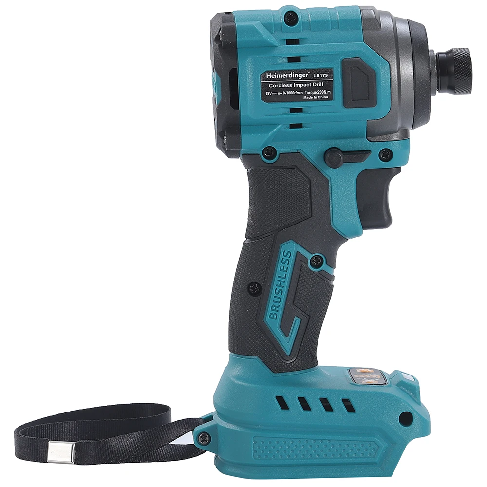 Heimerdinger Brushless Cordless Impact Driver ,1/4-Inch 6.35mm Hex Impact Driver,High Torque 220N.m Variable Speed, No battery