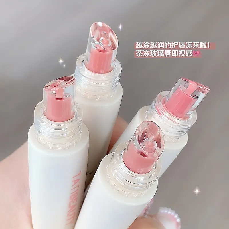 TATIBEAUTY Lip Jelly Essence Batom hidratante Lip Gloss Lip Gloss Espelho Lip Gloss Batom Tender Pink Student Maquiagem