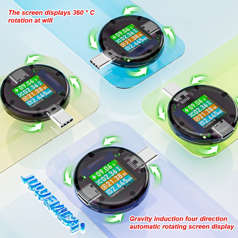 Probador de detección de cargador PD3.1 tipo C, 48V, 12A, CC, voltaje Digital, corriente, banco de energía, medidor de capacidad, Detector de amperios, Monitor CC085