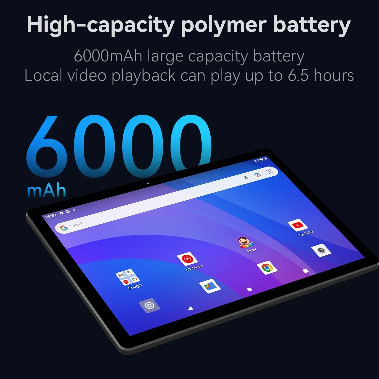 (Liquidación) Tableta de 10 pulgadas Tabletas Android 4G LTE 4G 64G Merory Promoción Tablet con GPS 6000mAh Tipo-C Computadora