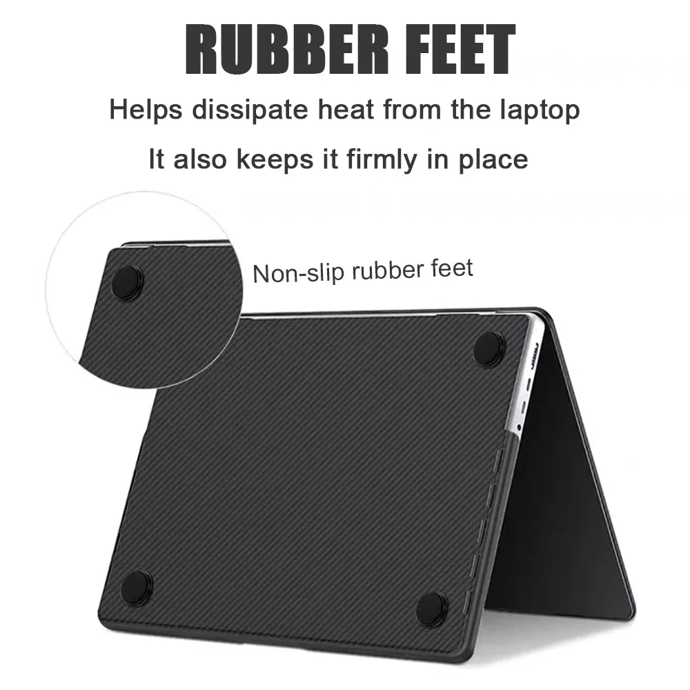 2024 New Carbon Fiber Case Laptop Case For Macbook 13 14 16 Inch Case For M3 A3113 A3114 M2 A2941 Protective Cover Accessories