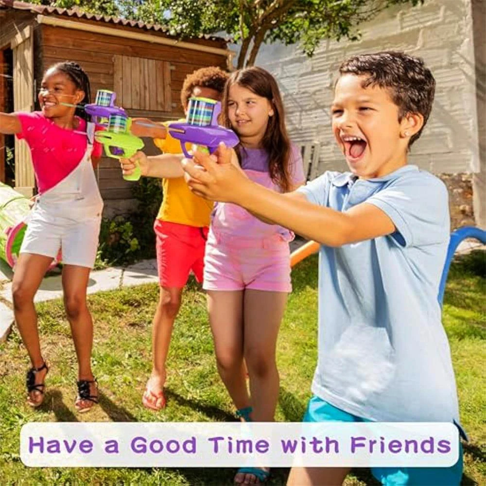 Outdoor Game Foam Disc Gun Toy for Kids, Flying Disc Shooting Launcher, Double Parent-Child Interactive Children Toy