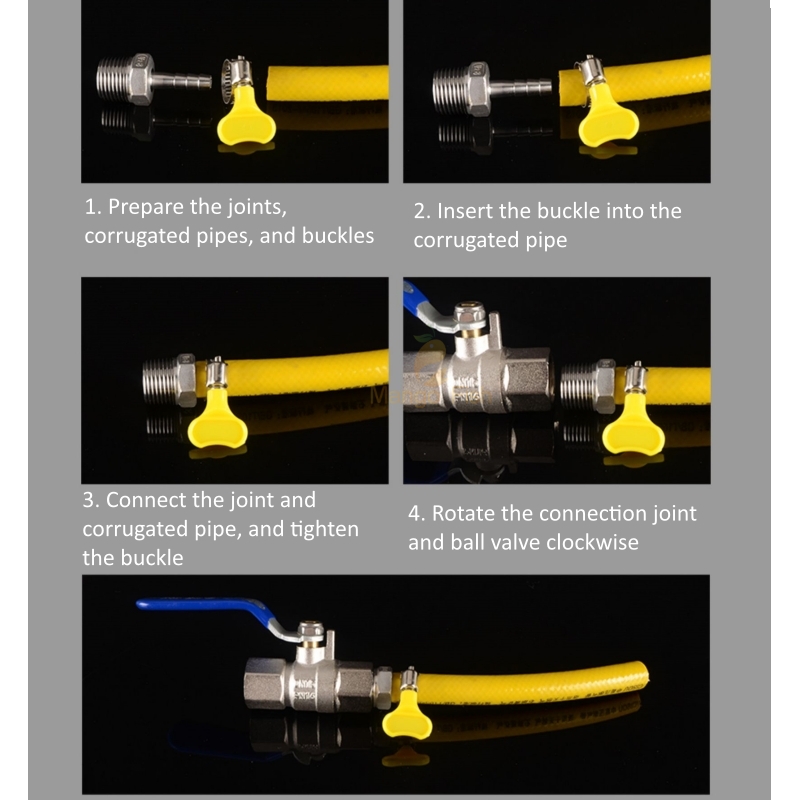 304 Rvs Pagode Connector 6/8/10/12mm Slangpilaar Connector Slang Staart Draad 1/8 1/4 3/8BSP PC Mannelijke Messing Buisleidingen