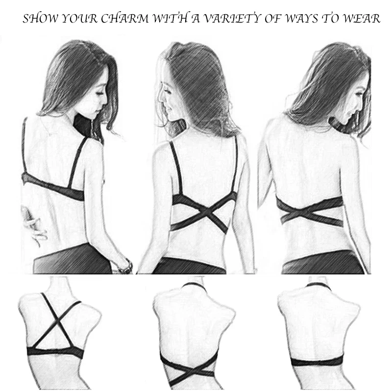 Gợi Cảm Nữ Quần Lót U, Hở Lưng, Áo Lót Quần Lót Sâu Chữ U Tiết Cắt Push Up Bra Dùng Thân Thiết ECMLN Nữ Thoáng Khí Bralette