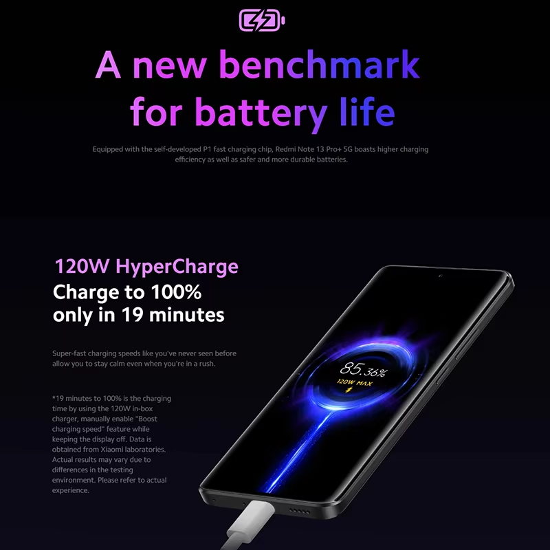 Xiaomi Redmi Note 13 Pro + 5G Versão Global MediaTek Dimensity 7200-Ultra 200MP OIS Câmera 120W HyperCharge NFC