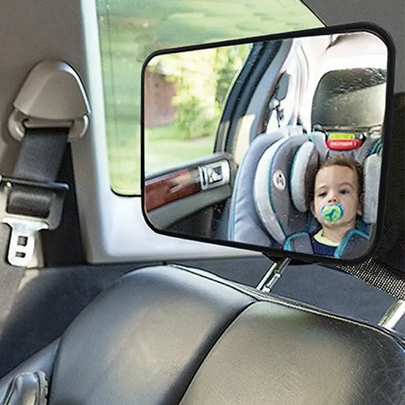Espejos de coche para bebé, espejos de asiento de coche inastillables, espejos retrovisores seguros para bebé, gafas de vista para asiento de coche, revestimiento trasero ajustable