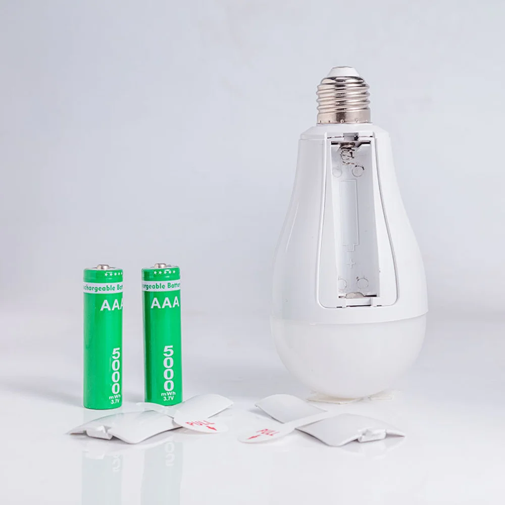 LED Bulb Light Smart Charging Chip Power Failure Emergency Home 18650 Battery Flicker-Free with Hook Detachable Emergency Bulb