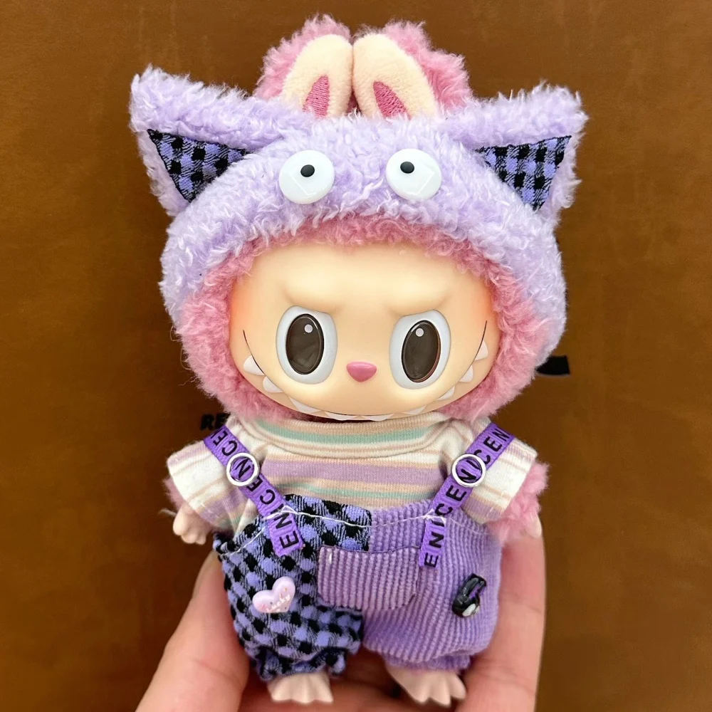 Puppe Kleidung Für 15-17CM I II III Labubu Outfits Mini Plüsch Baumwolle Idol Puppe Universal Kleidung Sitzen party Zubehör Geschenke
