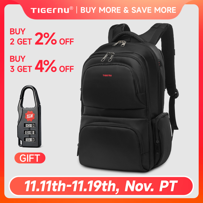 Tigernu противоугонные рюкзаки для мужчин, 15-дюймовый рюкзак для ноутбука, сумка, повседневный дорожный рюкзак, школьный рюкзак, мужской рюкзак Mochilas