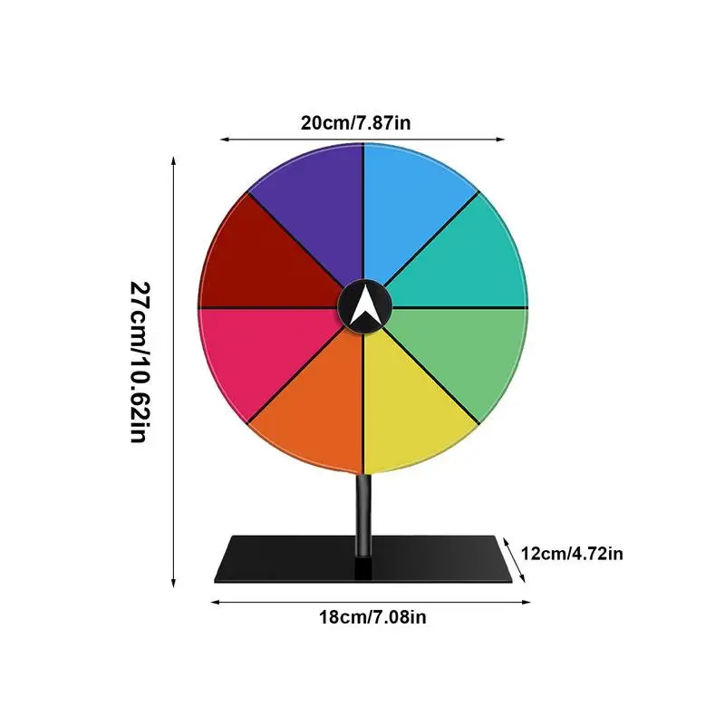Prijzenwiel Droog wissen Spin Wheel Spinner Game Kleur Roulettewiel Zwaar uitgevoerd bewerkbaar Spin Wheel ForPrizes Tafelblad Prijzenwiel