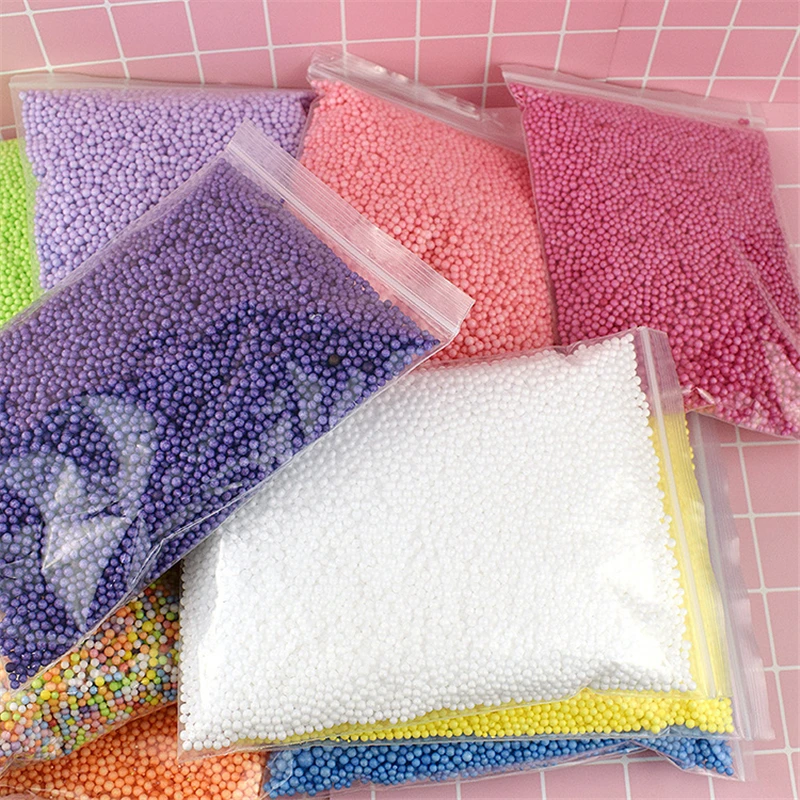 1 Gói Polystyrene Cườm Bình Tự Làm Tuyết Bùn Hạt Phụ Kiện Chất Nhờn Bóng Nhỏ Nhỏ Xốp Hạt Cho Xốp Độn