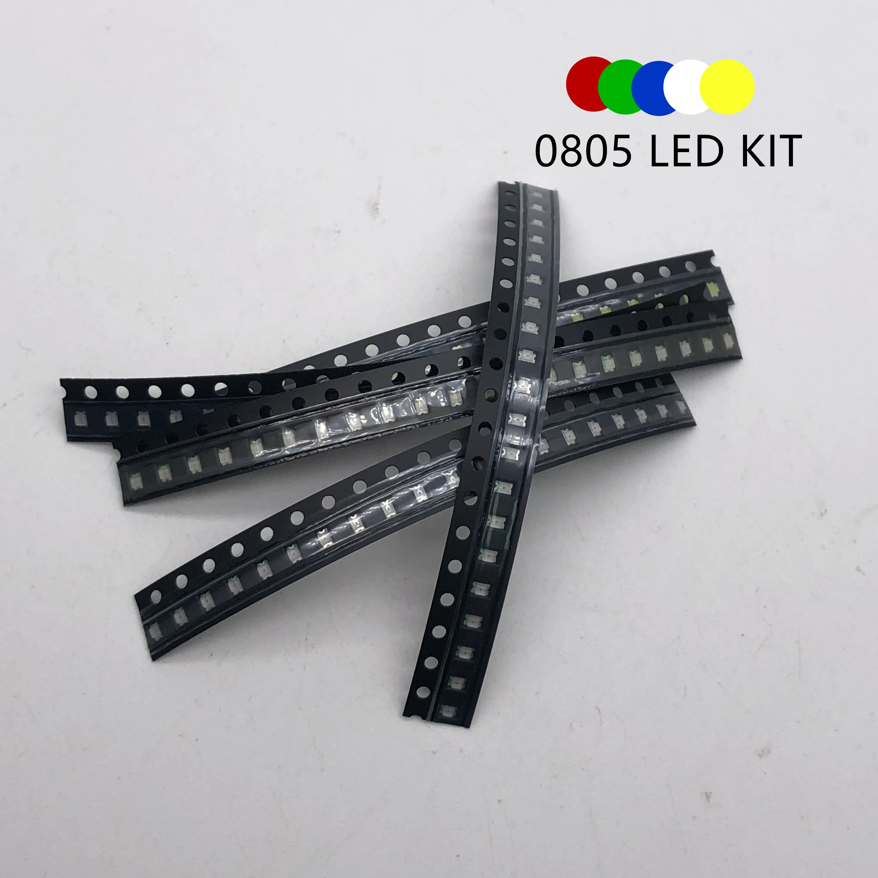 100 Stuks 5 Kleuren Elk 20 Stuks 5730 5050 3528 1210 1206 0805 0603 0402 3020 2835 0.2W Smd Led Diode Kit Rood Groen Blauw Wit Geel
