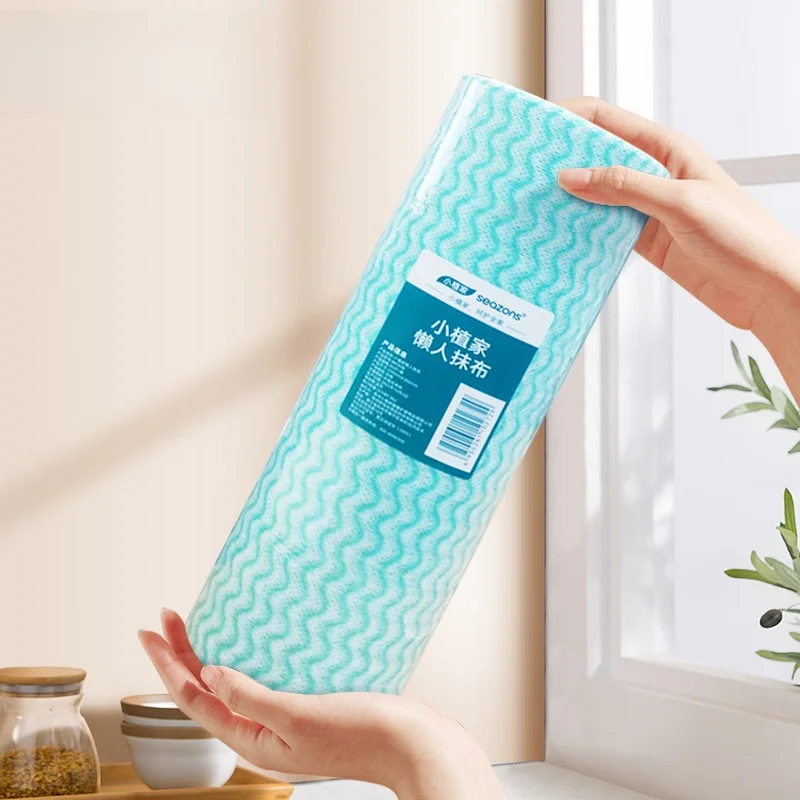 Pano de limpeza de cozinha descartável Thiened, limpeza para pessoas preguiçosas, absorvente de óleo, durável, molhado e seco, uso duplo