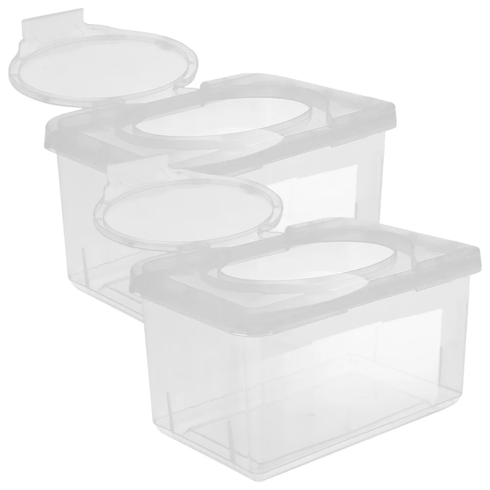 2 pçs caso toalhetes do bebê dispensador de toalhetes reutilizáveis com anel de silicone selado recipiente de toalhetes de retenção de umidade para o berçário do banheiro