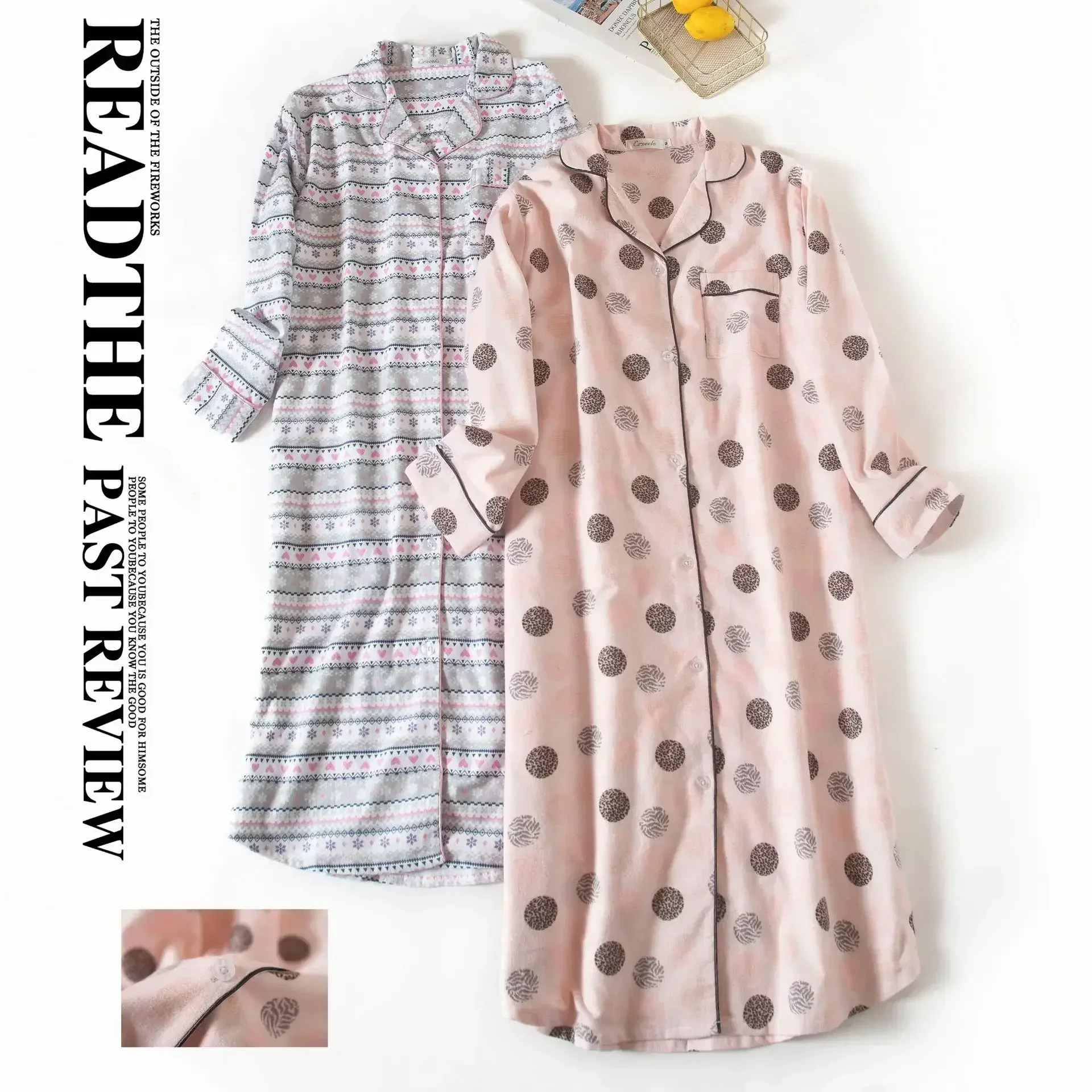 Multi Farben M-xxl Plus Größen Nacht Kleid für Frauen Nachtwäsche Plaid Design Mid-lange Hemd Schlafen Kleid Frauen unterwäsche Kleidung