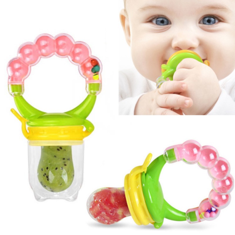 ยางกัดฟันสำหรับฟัน Bebe Pacifier Feeder อาหารสดทารกอุปกรณ์เสริมซิลิโคนข้าวธัญพืชผลไม้ขวดบีบ