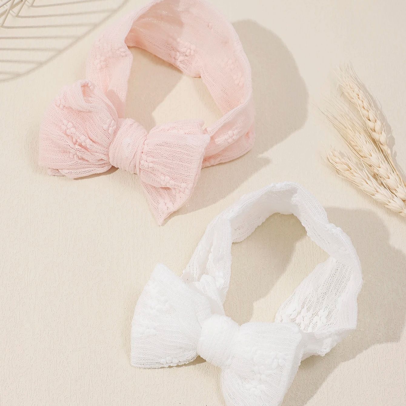 3 pçs/set bebê menina bandana dupla malha arcos hairband turbante macio adorável arco crianças headwear acessórios para o cabelo para recém-nascido infantil