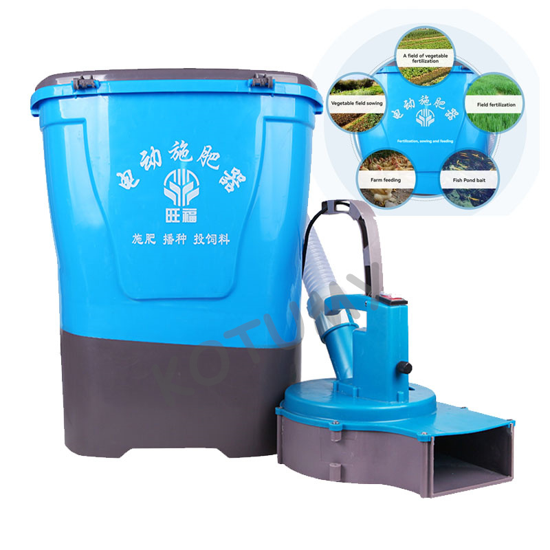 Lithiumbatterij Elektrische meststofstrooier Rugzak Wegzoutstrooier Tuinzaadmachine voor thuisboerderij