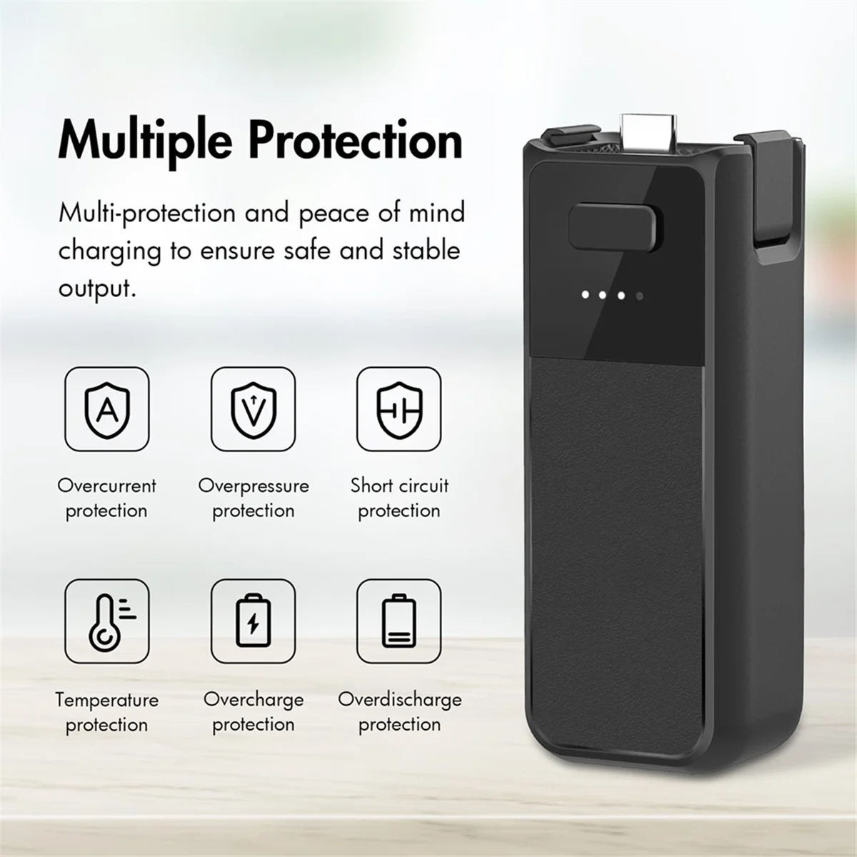 Newest Handheld Power Bank for DJI Osmo Pocket 3 Hand Grip 2800mAh Battery Handle with Type-C Interface Battery Grip