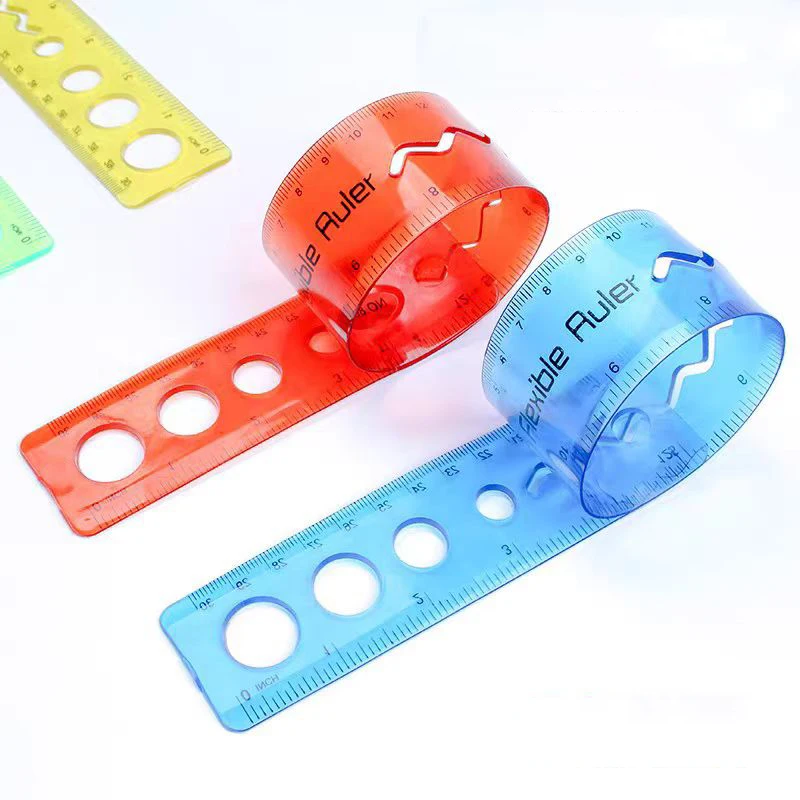 1/4PCS Multifunctional Foldable Soft Ruler Student Learning Supplies Suitable for Campus Classroom Art Painting Measurement Tool