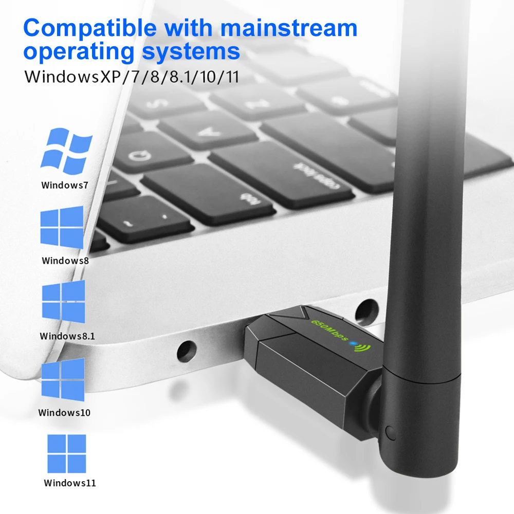 650 Мбит/с USB Wi-Fi адаптер двухдиапазонный 2,4G 5 ГГц беспроводная сетевая карта RTL8811CU USB Wi-Fi антенный адаптер Wi-Fi приемник передатчик