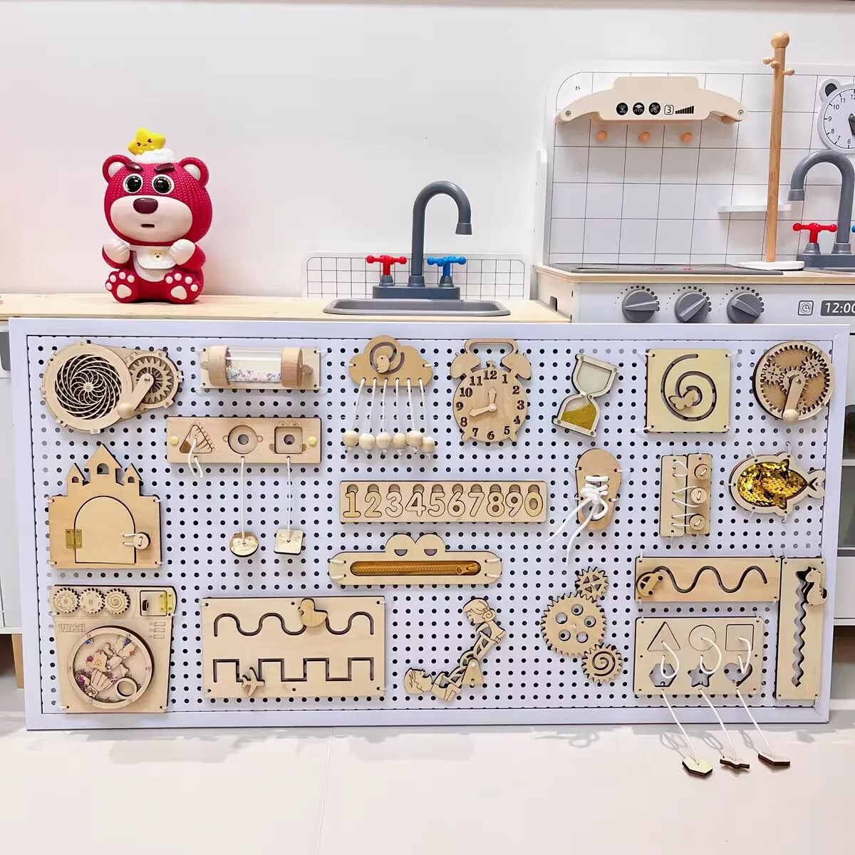 Бизи-доска DIY игрушка-часы детские сенсорные игрушки Монтессори сенсорные игрушки Бизиборд когнитивная доска для активности аксессуары часть для детей