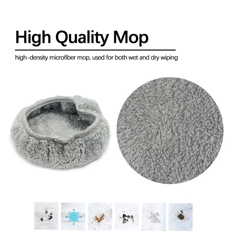 Reusable Glass Cleaning Mop For Window Cleaner Robot,Elastic 14.5cm Robot Rag Cloth For Round Robot Vacuum Cleaner Spare Parts