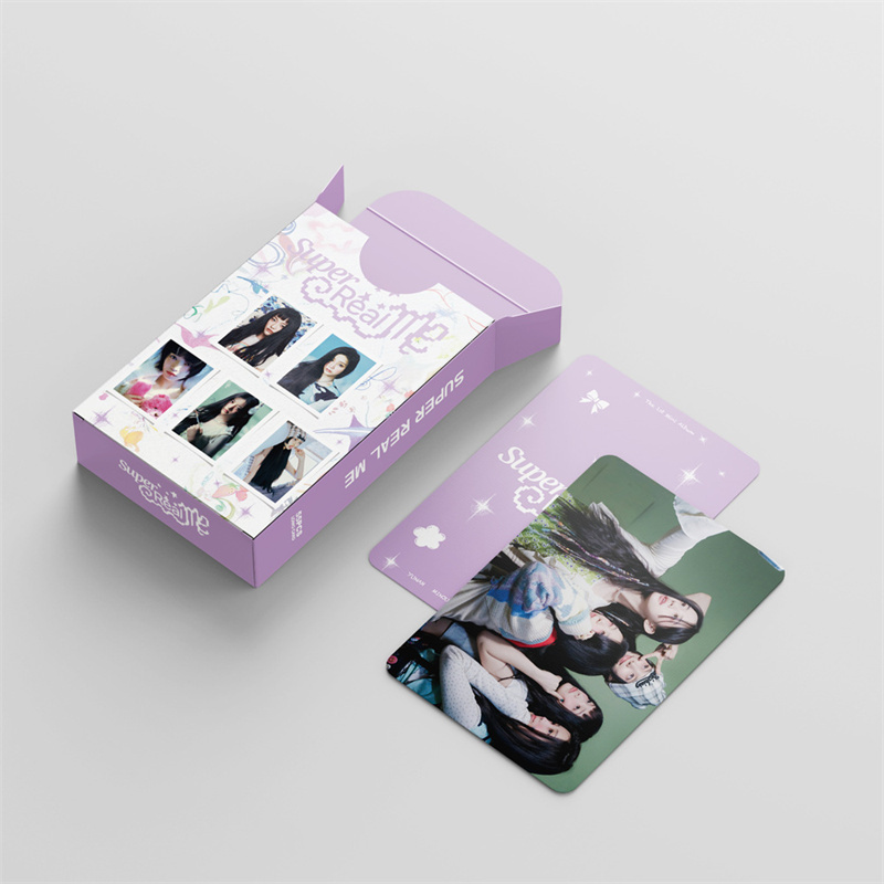 55pcs/set KPOP New Girl Group ILLIT Album 1st Mini Album SUPER REAL ME LOMO Card WONHEE MINJU IROHA YUNAH Postcard Photo Card