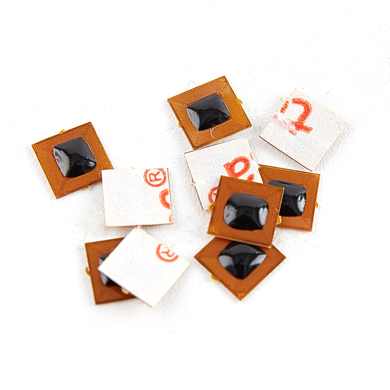 Etiqueta RFID Tag, programável, Micro FPC, NFC, Ntag213, Faixa de leitura, 5x5mm, 1mm, 5pcs por conjunto