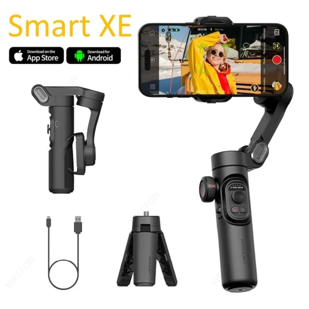 # Zusammenklappbarer Handheld Gimbal Smart XE 3-Achsen-Telefon-Gimbal-Stabilisator mit Fokusrad für iOS Android iPhone 16-12 Vlog-Stabilisator