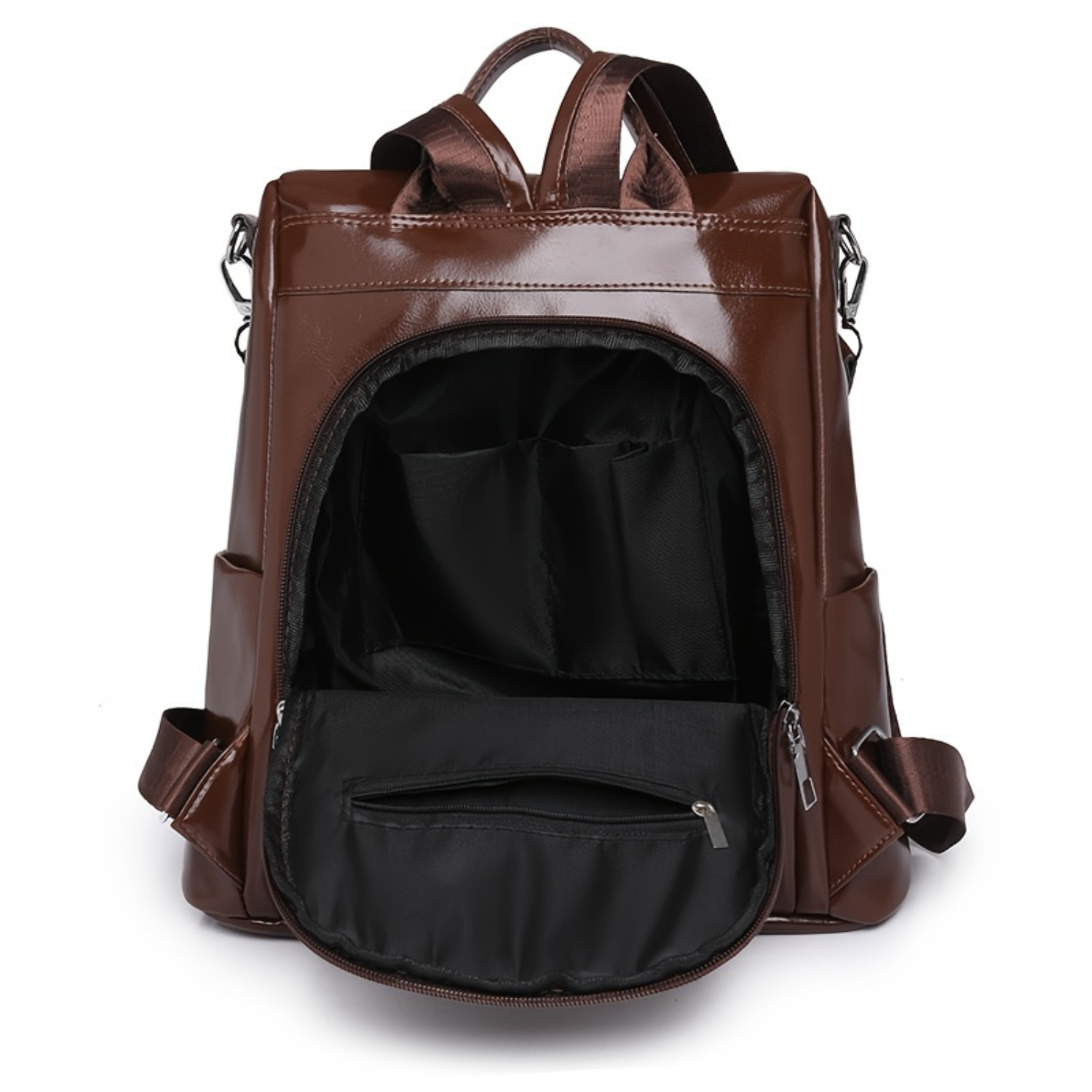 Solid Color Backpack for Women - Stylish Minimalist Rucksack for Daily Use
