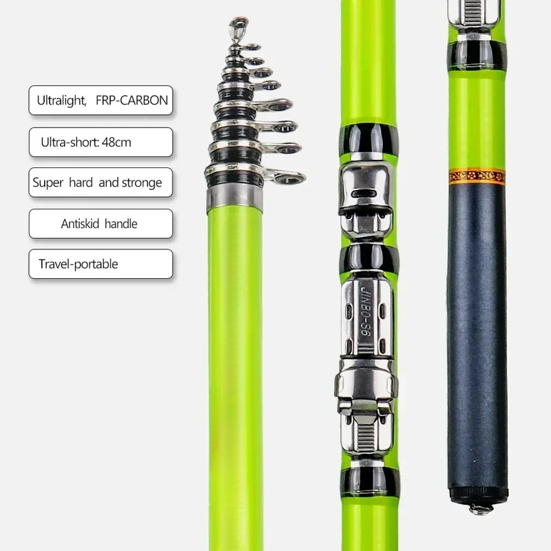 BRAVMACK Koolstofvezel Spinning Hengel Telescopische Mini Pole 3M 2.7M 2.4M 2.1M 1.8M 1.5M Vis Gear Visgerei Hoge Kwaliteit