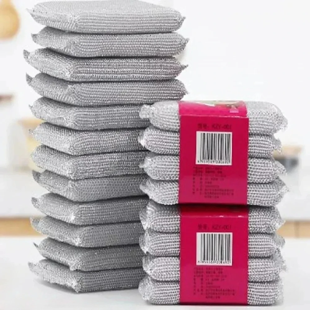 4 Stück sanfte Geschirrschwämme – kratzfreie Reinigungspads für Töpfe, Pfannen, Kochgeschirr und Küchenoberflächen