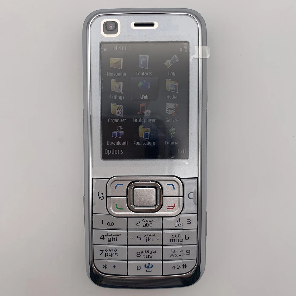 Original Unlocked 6120 classic Loudspeaker Bluetooth Mobile Phone Russian Arabic Hebrew Keyboard Made in Finland