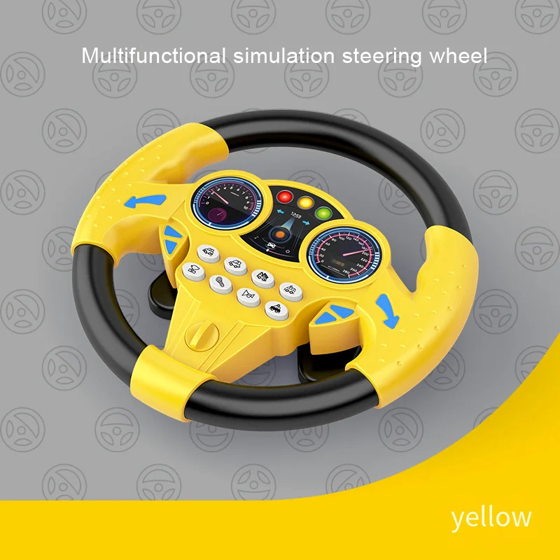 Juguete para niños, volante musical de piloto Co simulado, juguete de desarrollo cognitivo para educación temprana en interiores para niños pequeños