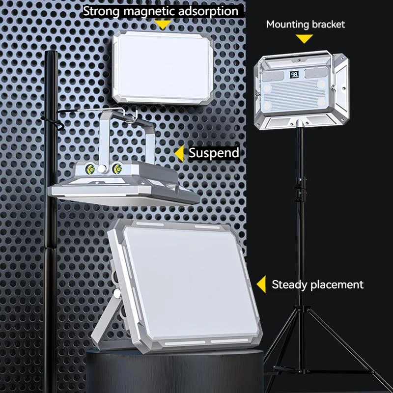 Lampada da campeggio a LED portatile proiettore ricaricabile ad alta potenza illuminazione di emergenza per esterni lampada da notte a sospensione impermeabile