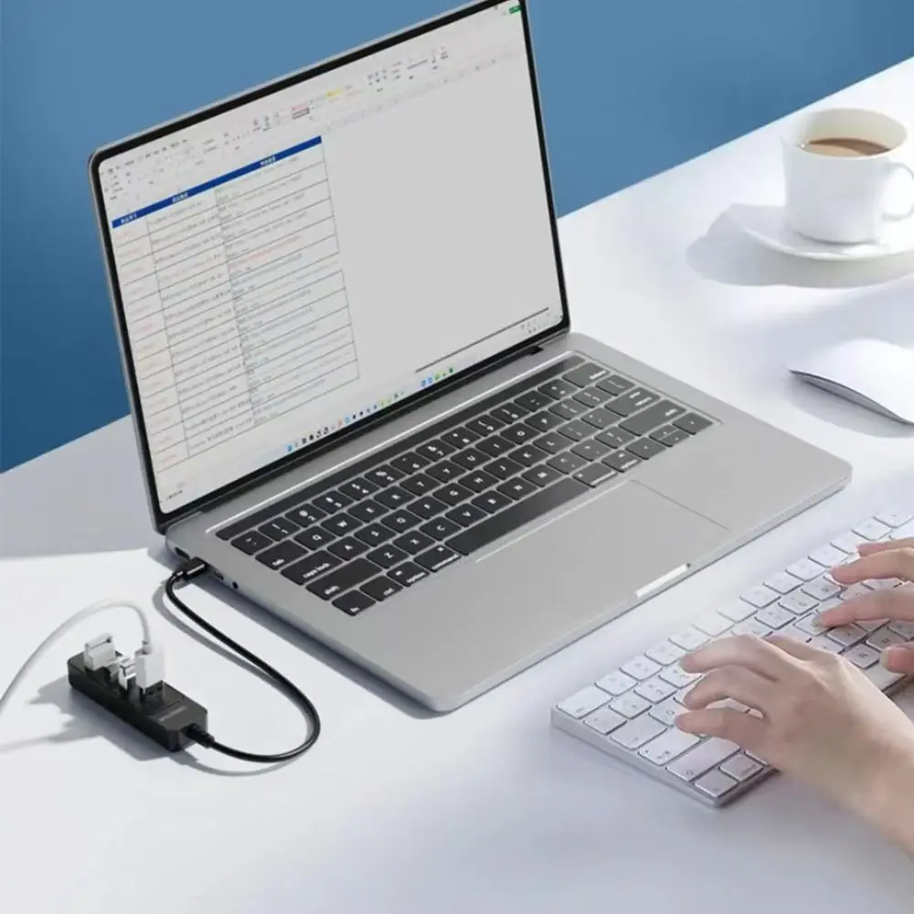 USB 30 Typ C Hub 20 Netzteil 4 Port Multi Splitter Expander High Speed Für Computer Zubehör Mehrere USB Hub