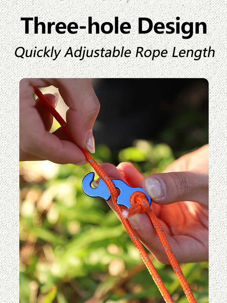 10 pcs/1 pcs Verstelbare Camping Tent Koord Touw Gesp S Type Spanners Fastener Kit Outdoor Camping tenten Beveiligen Accessoires