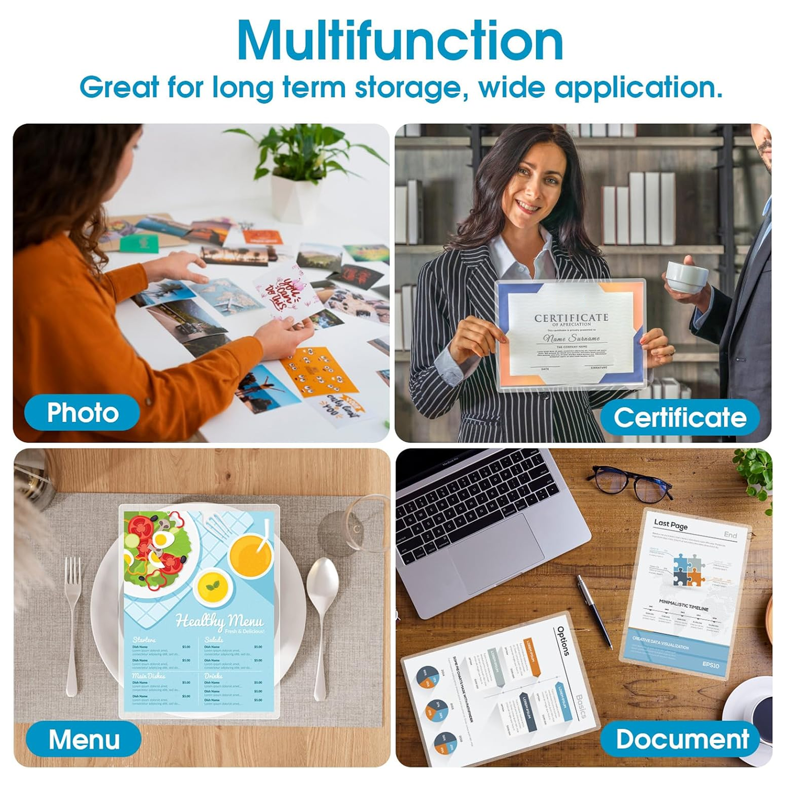 100 folhas de laminação térmica a4 pacote 50 malotes de canto redondo transparente de microfone 8.7x12.7 Polegada compatível com todos os laminadores térmicos