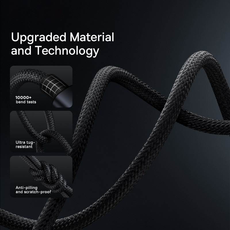 Kabel Baseus USB typu C do Xiaomi POCO Samsung Huawei 100W Szybka ładowarka USB C Kabel do transmisji danych typu C do Realme OPPO