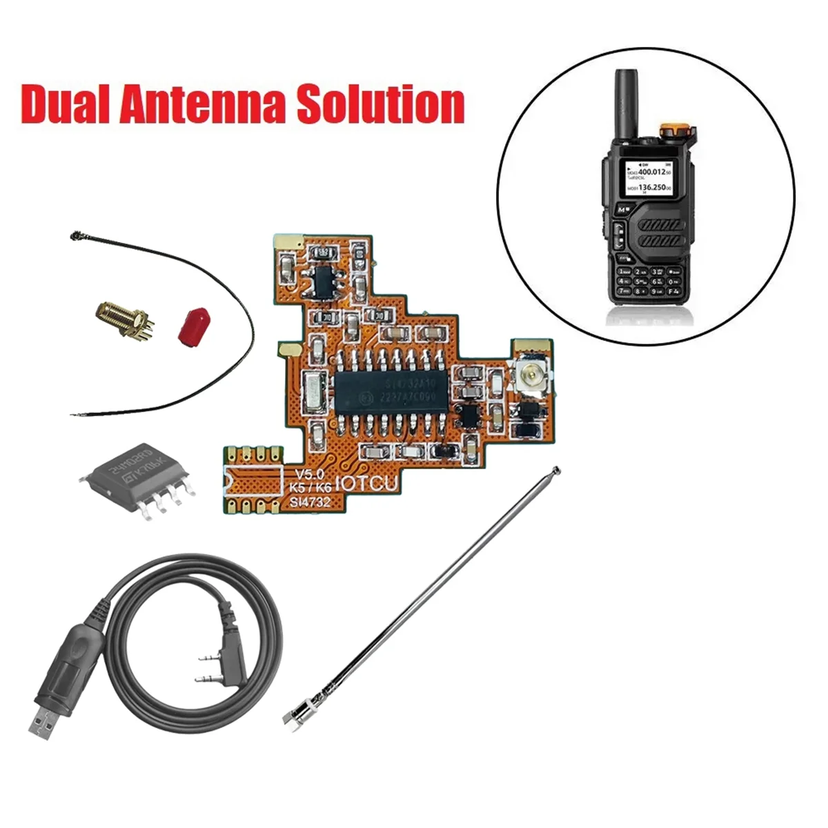 BABQ SI4732 V5.0 FPC Module+2M Chip+Antenna Full Kit for Quansheng UVK5 UVK6 HF Shortwave Full Band/Single Sideband Reception