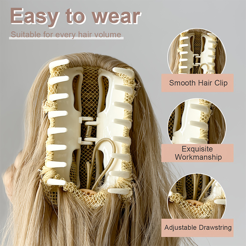 Ein großer, gewellter Pferdeschwanz-Perückenzopf