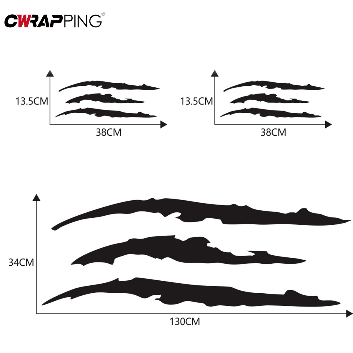 Lobo garra adesivos de carro capô do carro adesivo de vinil criativo farol decoração decalque monstro garra arranhões filme vinil decoração automática