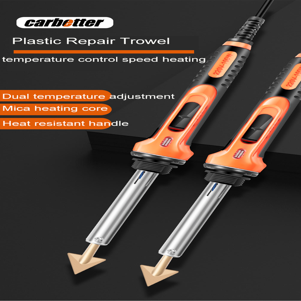 100W Temperature Control Plastic Welding Kit PVC Soldering Iron Gun Car Bumper Repair Tool Fast Heating Plastic Welder
