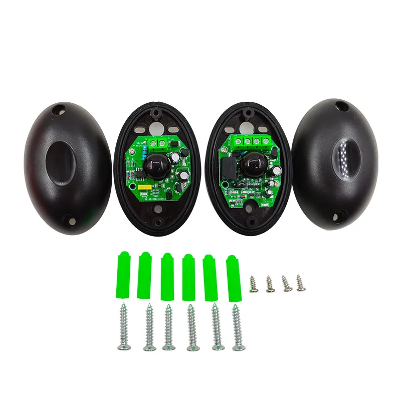 Un par IP55 puerta automatizada sensor detector infrarrojo seguro 12-24V sensor infrarrojo haz de seguridad detector de fotocélula