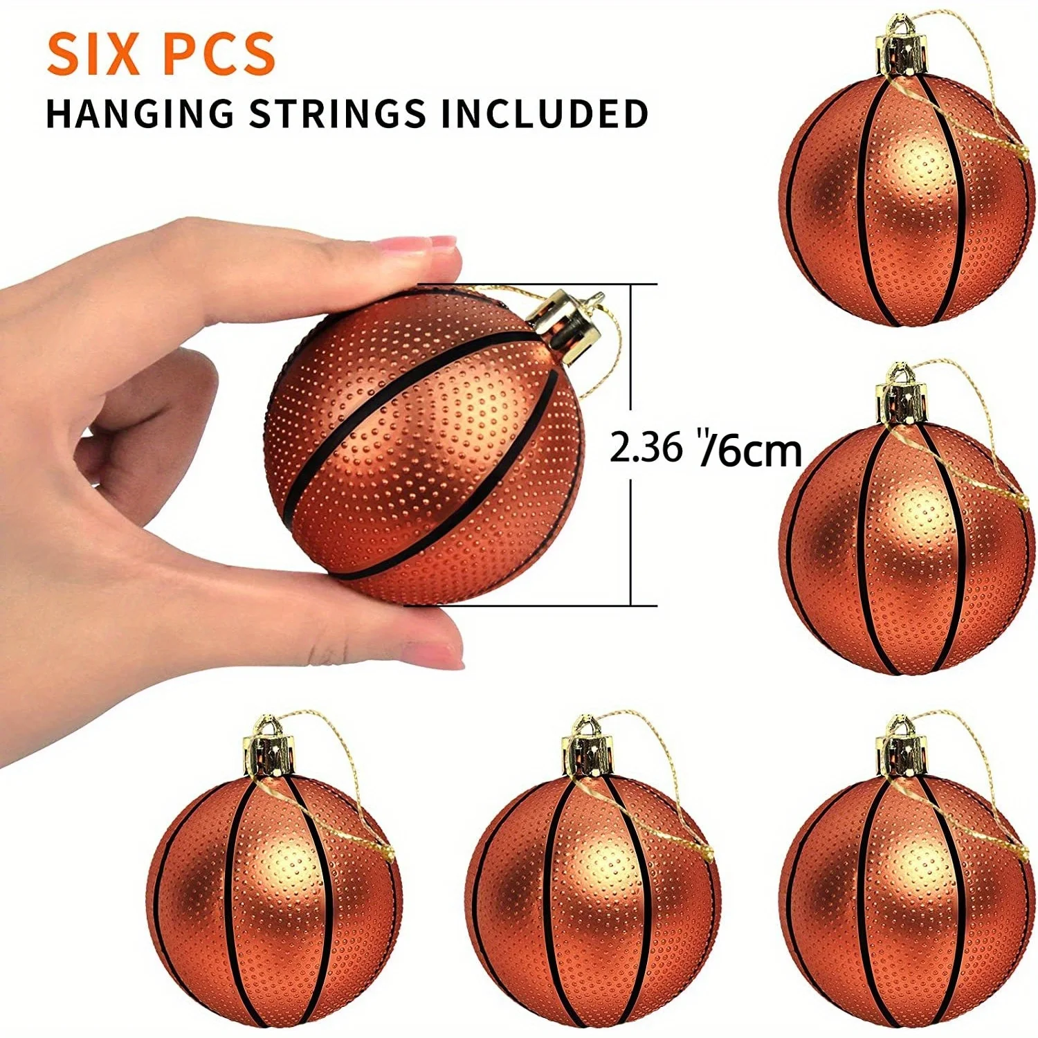 6 шт., подвески в виде футбольного мяча