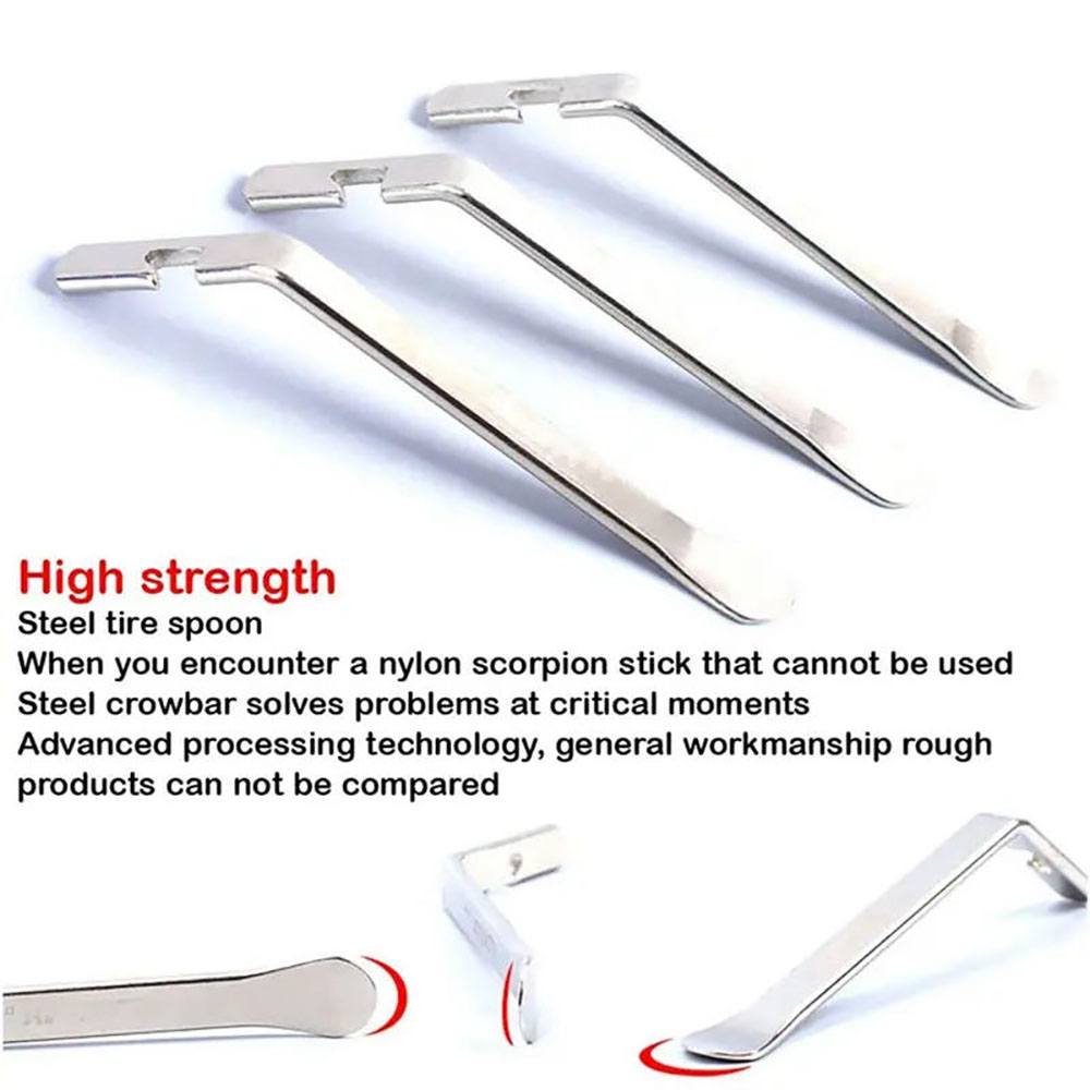 3 個自転車タイヤレバーチューブリムーバーツールステンレス鋼 MTB ロードサイクリングホイール修復ツール自転車タイヤオープナークロウバー